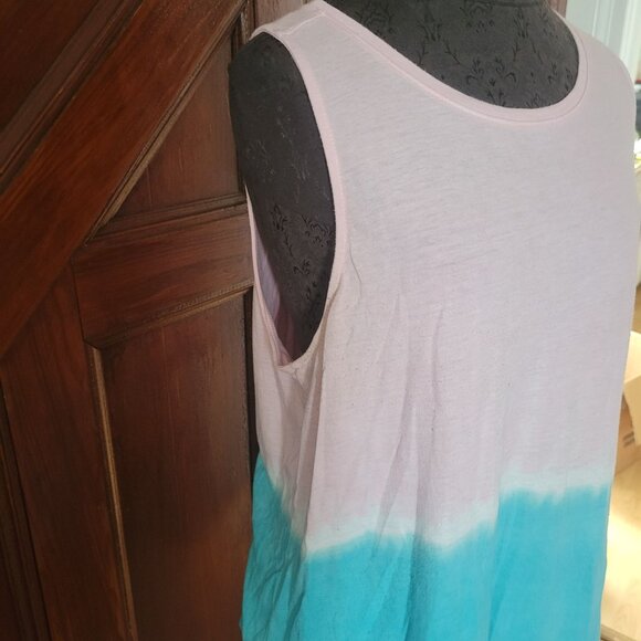 Torrid Sleeveless Dip-Dye Pink & Blue Tank Top Size 1 1x - Picture 2 of 4